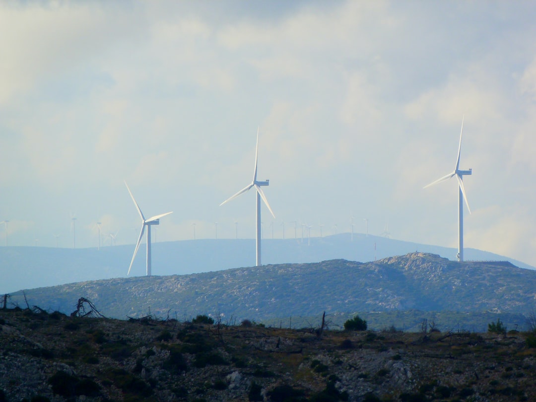 Wind park of Parnitha mountains.