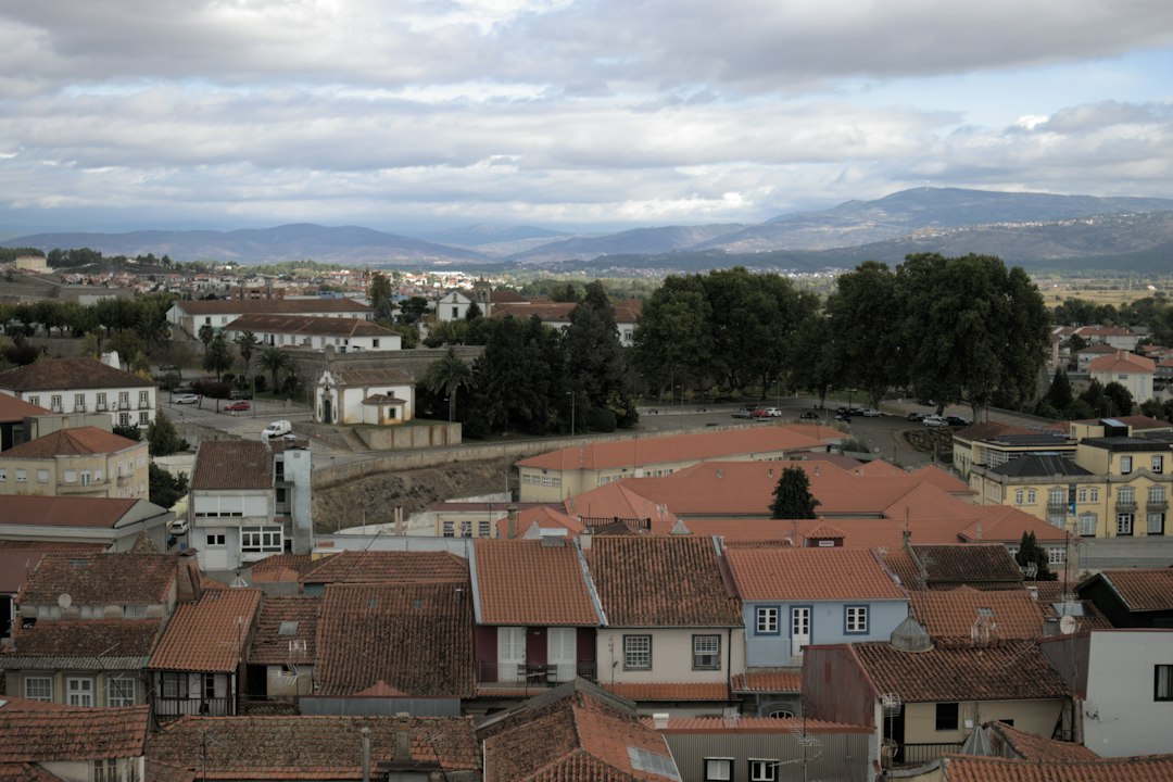 Rooftops and surrounding mountains from the top of Chaves' castle.